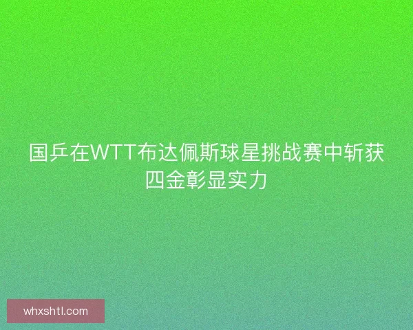 国乒在WTT布达佩斯球星挑战赛中斩获四金彰显实力