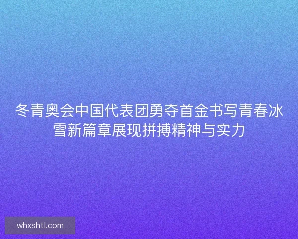 冬青奥会中国代表团勇夺首金书写青春冰雪新篇章展现拼搏精神与实力